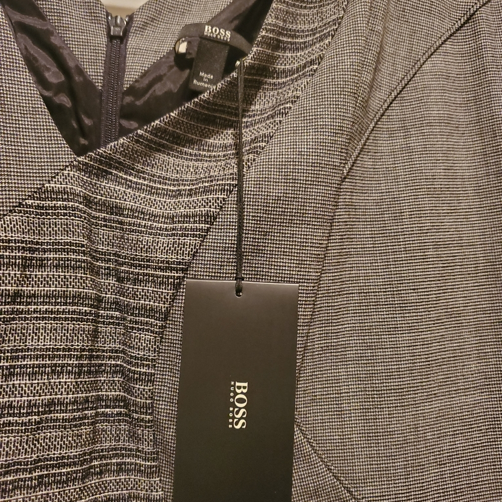 Hugo Boss Dress Size 12 Gray&Black